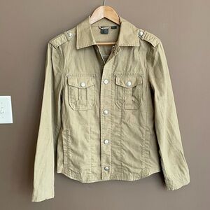 Armani Exchange Waxed Linen Blend Shacket Size XS